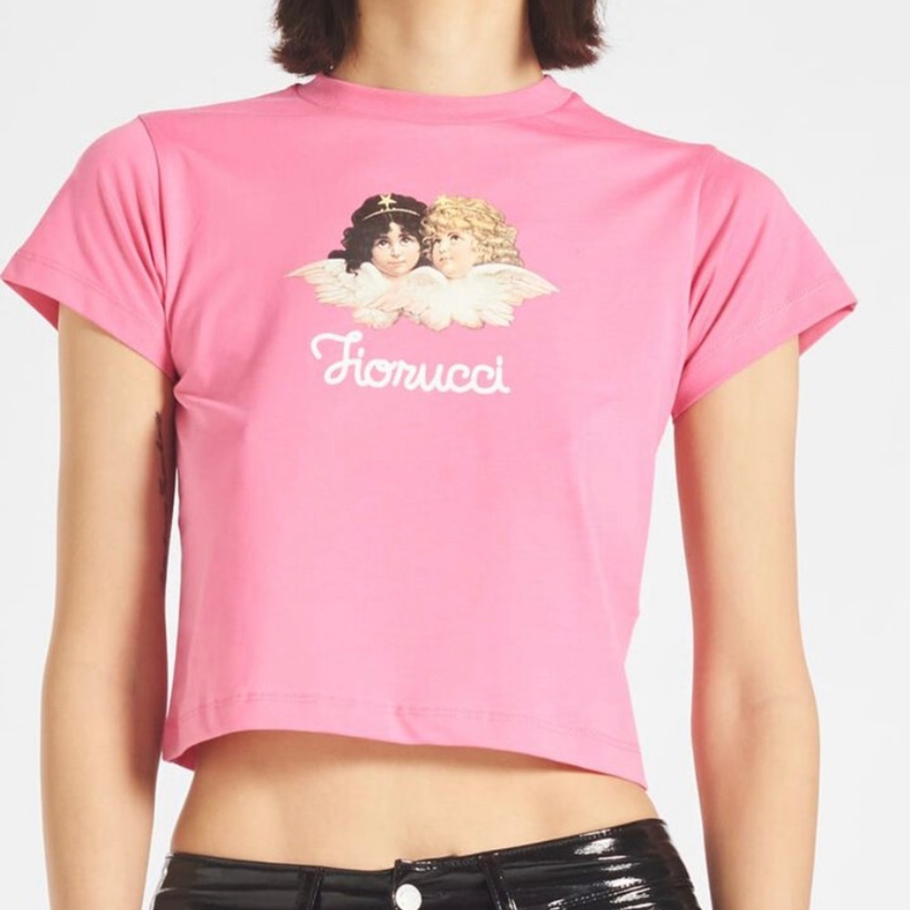 Pink fiorucci tshirt
